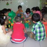 Hình ảnh học tập, vui chơi của các bé khối Mẫu giáo