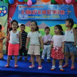 Tham gia giao thông trên sân trường - trường mầm non Họa Mi 2015