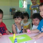 Hoạt động của bé ở Trường mầm non Họa Mi tháng 10/2015