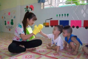 Hoạt động của bé ở Trường mầm non Họa Mi tháng 10/2015