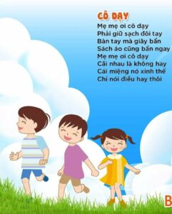 Bài thơ Mẹ mẹ ơi cô dạy