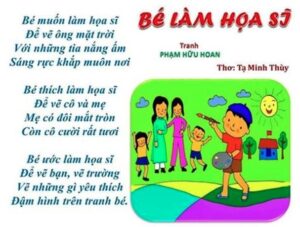 Hình ảnh Bài thơ Bé làm họa sĩ