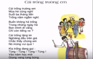 Bài thơ Cái trống trường em