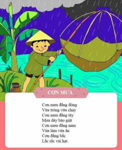 Cơn mưa | Bài thơ Cơn mưa | Bài đồng dao Cơn mưa