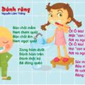 Đánh răng | Hình ảnh Bài thơ Đánh răng