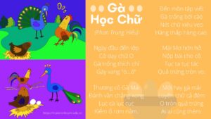 Gà học chữ | Bài thơ Gà học chữ (Phan Trung Hiếu)