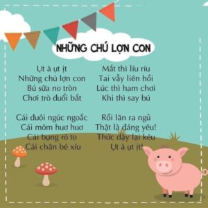 Bài thơ Những chú lợn con