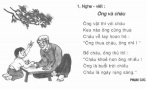 Ông và Cháu | Bài thơ Ông Và Cháu (đọc viết chính tả)