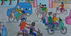 Bài thơ Em thích được vẽ: Về luật lệ giao thông