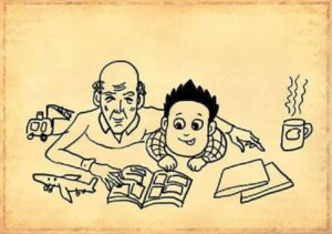 Ông và Cháu | Hình ảnh Bài thơ Ông và Cháu (Ngọc Tâm)