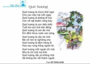 Bài thơ Bài học đầu cho con (Bài thơ Quê hương | Đỗ Trung Quân)