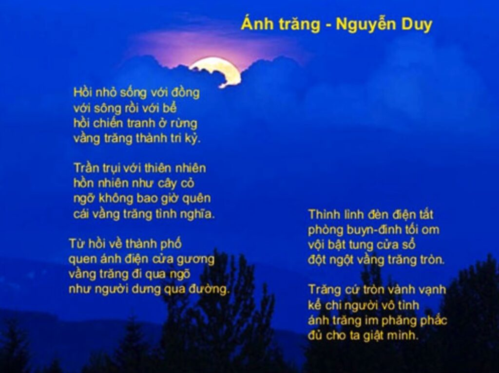 Ánh Trăng Bài Thơ Ánh Trăng Nguyễn Duy 1978