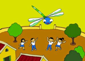 Bé và chuồn chuồn | Bài thơ Bé và chuồn chuồn