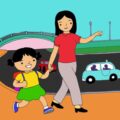 Con đi học: Mẹ dắt con đi học