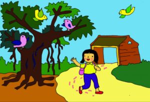 Bài thơ Đi học: Một mình em tới lớp