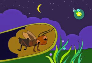 Đón bạn | Bài thơ Đón bạn: Dế và đom đóm