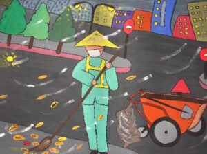 Bác quét rác | Bài thơ Bác quét rác