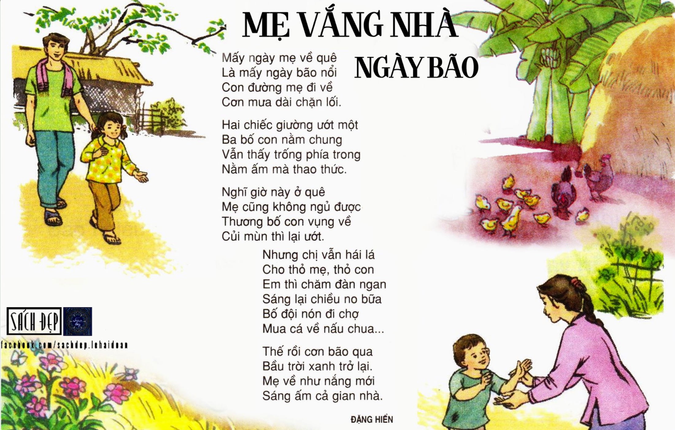 Mẹ vắng nhà ngày bão | Bài thơ Mẹ vắng nhà ngày bão (SGK Tiêngs Việt 3&amp;4)