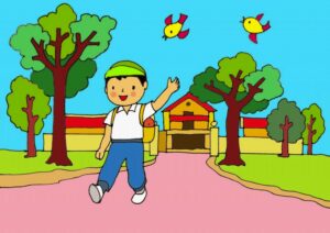 Bé tới trường | Bài thơ Bé tới trường