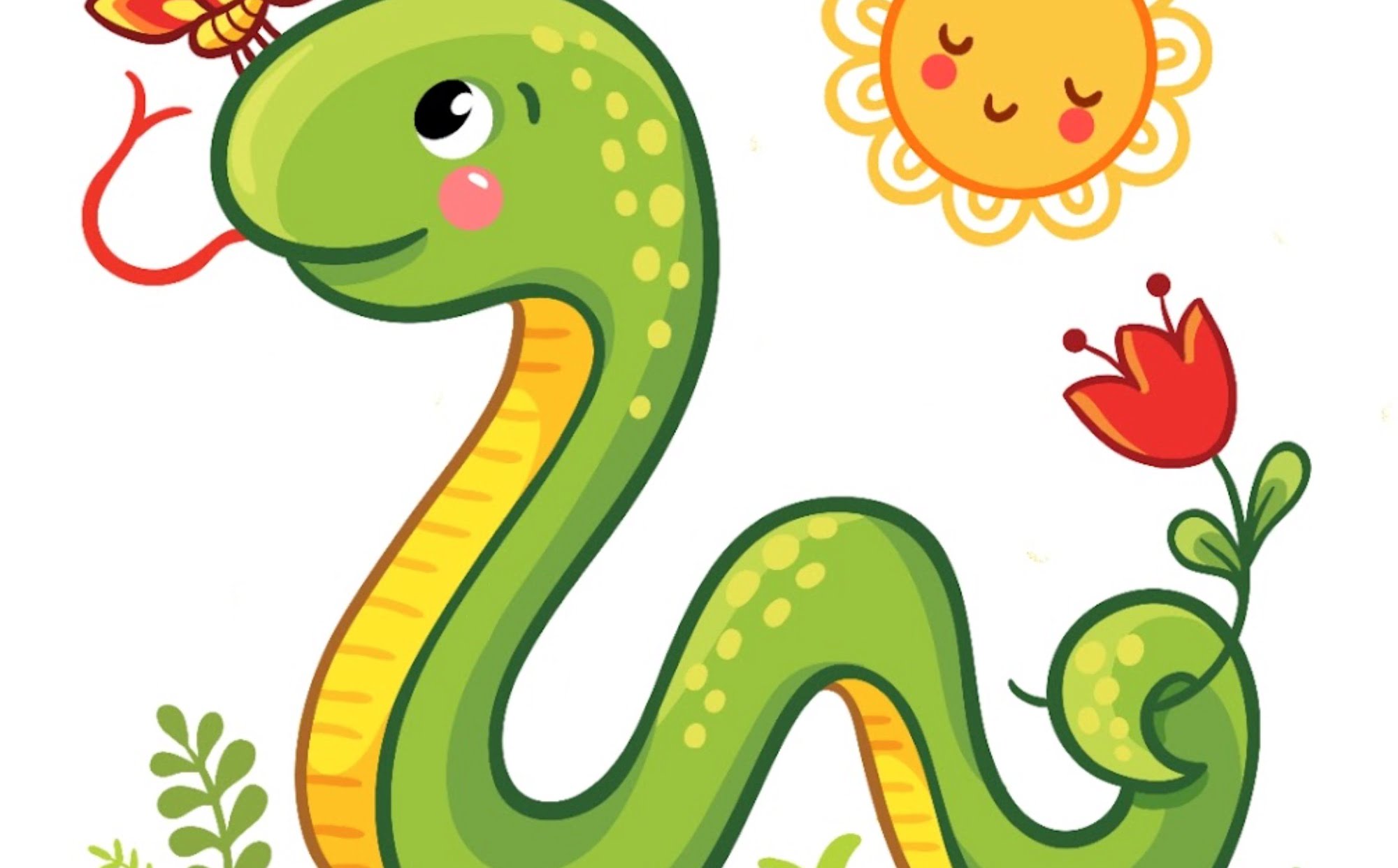 Змея детская картина