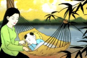 Bài thơ Chị ru em ngủ: Chị ru em ngủ