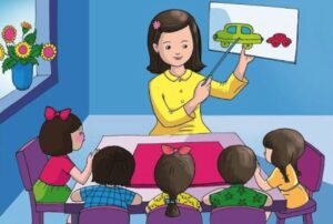 Cô và cháu | Bài thơ Cô và cháu: Cô giáo và học sinh