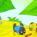 Truyện Hai anh em gà con: 2 anh em gà con tìm được 1 mẫu bánh mì