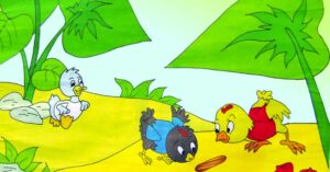 Truyện Hai anh em gà con: 2 anh em gà con tìm được 1 mẫu bánh mì