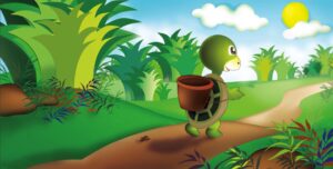 Rùa con đi chợ đầu xuân, Mới đến cổng chợ bước chân sang hè