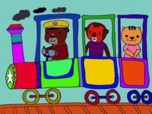 Bài thơ Con tàu (Định Hải): Tàu hỏa, Xe lửa