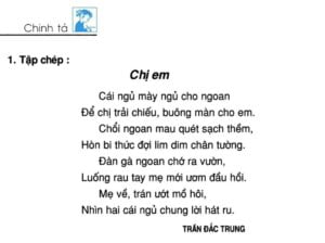 Chị em | Bài thơ Chị em (Chính tả, Tiếng Việt lớp 3. tập 1)