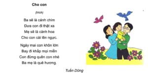 Cho con | Bài thơ Cho con: Ba sẽ là cánh chim