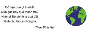 Bài thơ Đố: Đố bạn quả gì to nhất?
