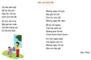 Để lại cho em | Bài thơ Để lại cho em