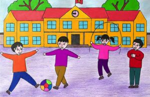 Sân trường em | Bài thơ Sân trường em