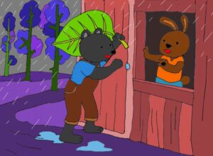 Bài thơ Bác gấu đen và hai chú thỏ