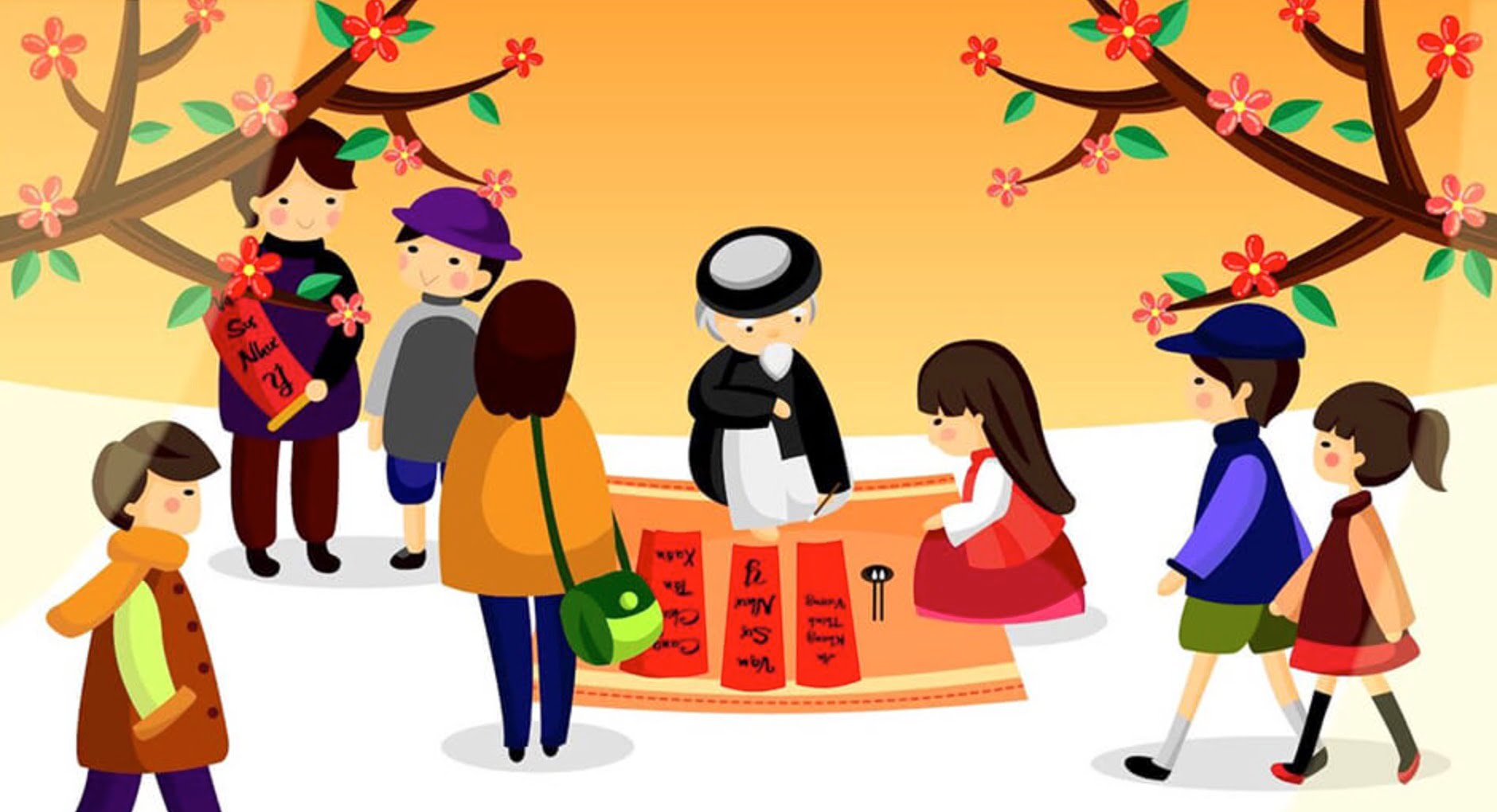 Nhấn vào ảnh để phóng to Chợ xuân | Bài thơ Chợ xuân (Nguyễn Lãm Thắng)